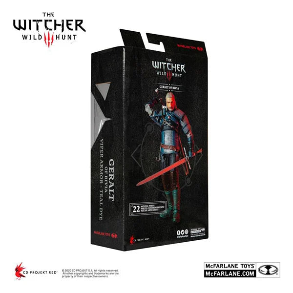Witcher: Geralt of Rivia (Viper Armor: Teal Dye) - Actionfigur - 18 cm