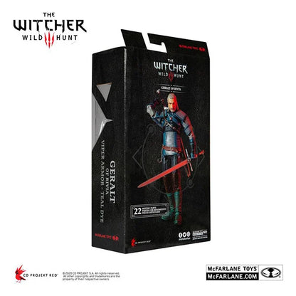 Witcher: Geralt of Rivia (Viper Armor: Teal Dye) - Actionfigur - 18 cm