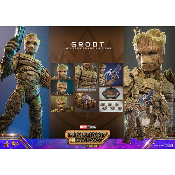 Hot Toys: Guardians of the Galaxy Vol. 3 - Movie Masterpiece - Groot - Actionfigur 1/6 - 32 cm