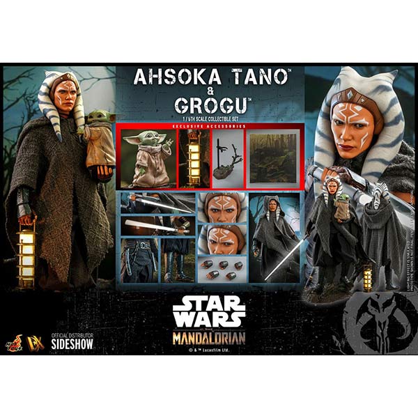 Hot Toys: Star Wars - The Mandalorian - Ahsoka Tano & Grogu - Actionfiguren Doppelpack 1/6 - 29 cm