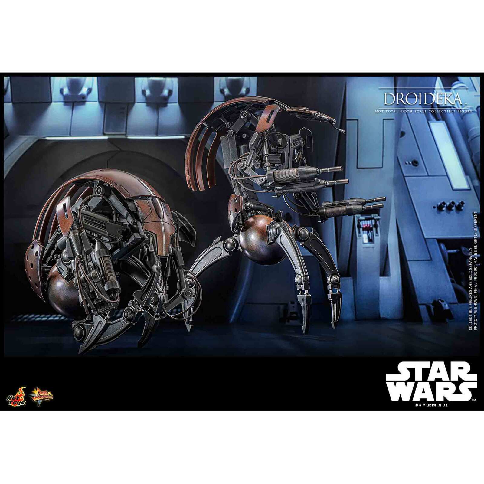 Hot Toys: Star Wars - Droideka (Episode I) - Movie Masterpiece - Actionfigur 1/6 - 27 cm