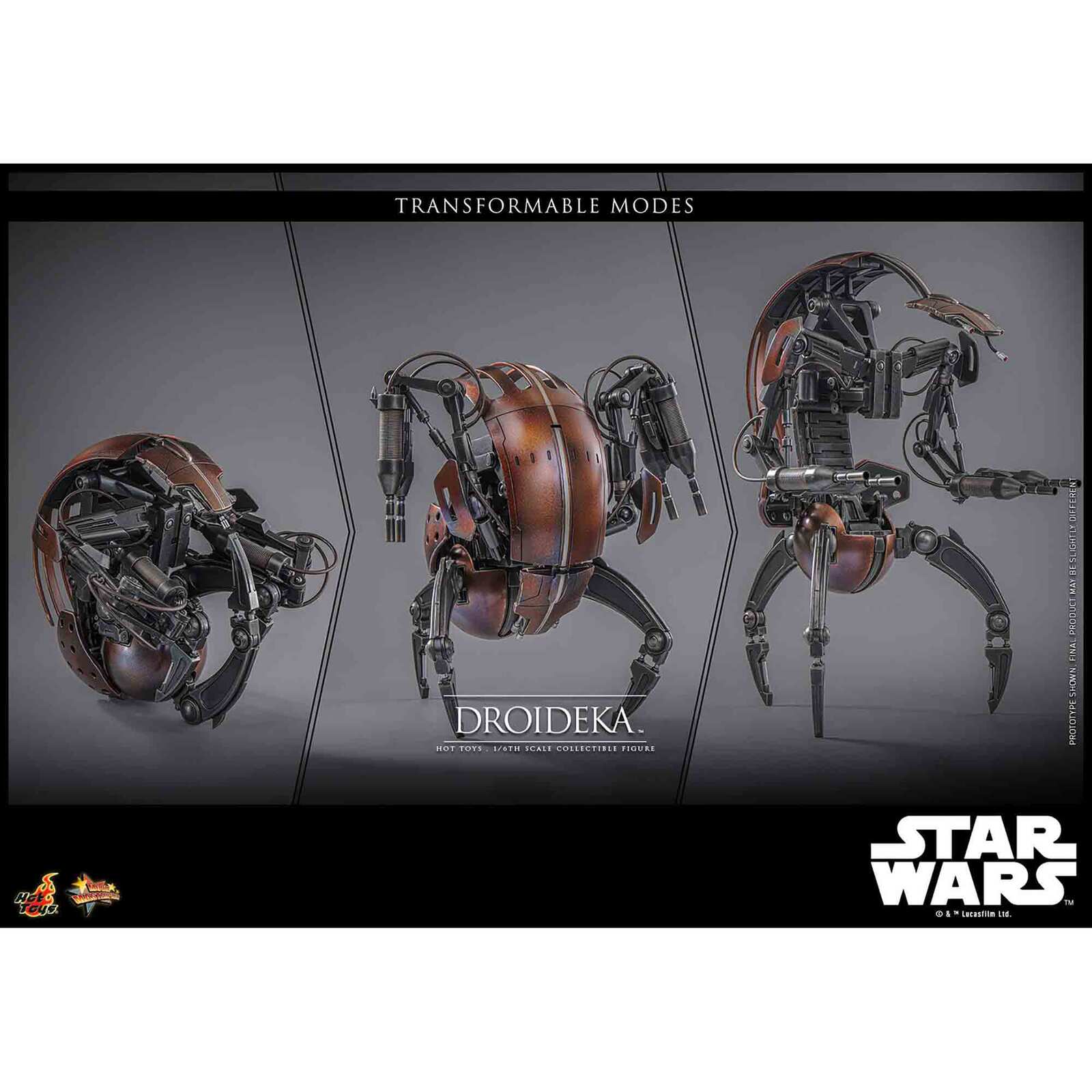 Hot Toys: Star Wars - Droideka (Episode I) - Movie Masterpiece - Actionfigur 1/6 - 27 cm
